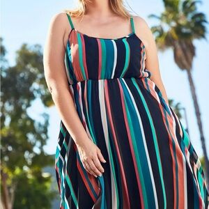 Multicolor Striped Maxi Dress